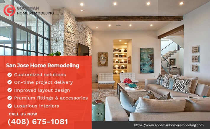 List of home remodeling services offered by the company.