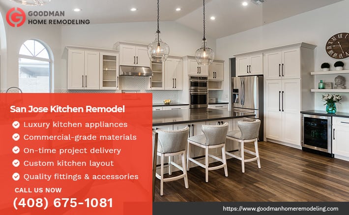 Kitchen showcasing Goodman Home Remodeling's specialties in kitchen renovation services.