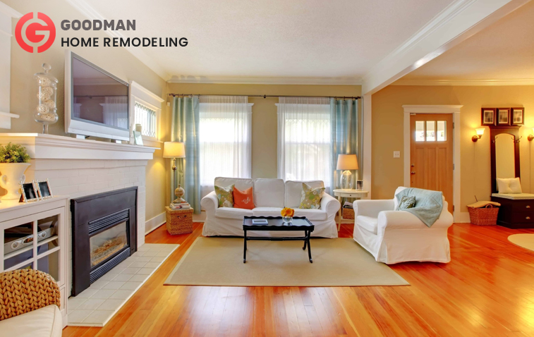 Elegant large living room with sophisticated furniture and decor.